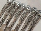 Greenleaf & Crosby St. Augustine set of 7 Sterling Orange Fruit Knives, Old Gate