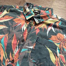 ONeill Shirt Mens Large Floral Tropical Hawaiian Short Sleeve Button Surf Skate