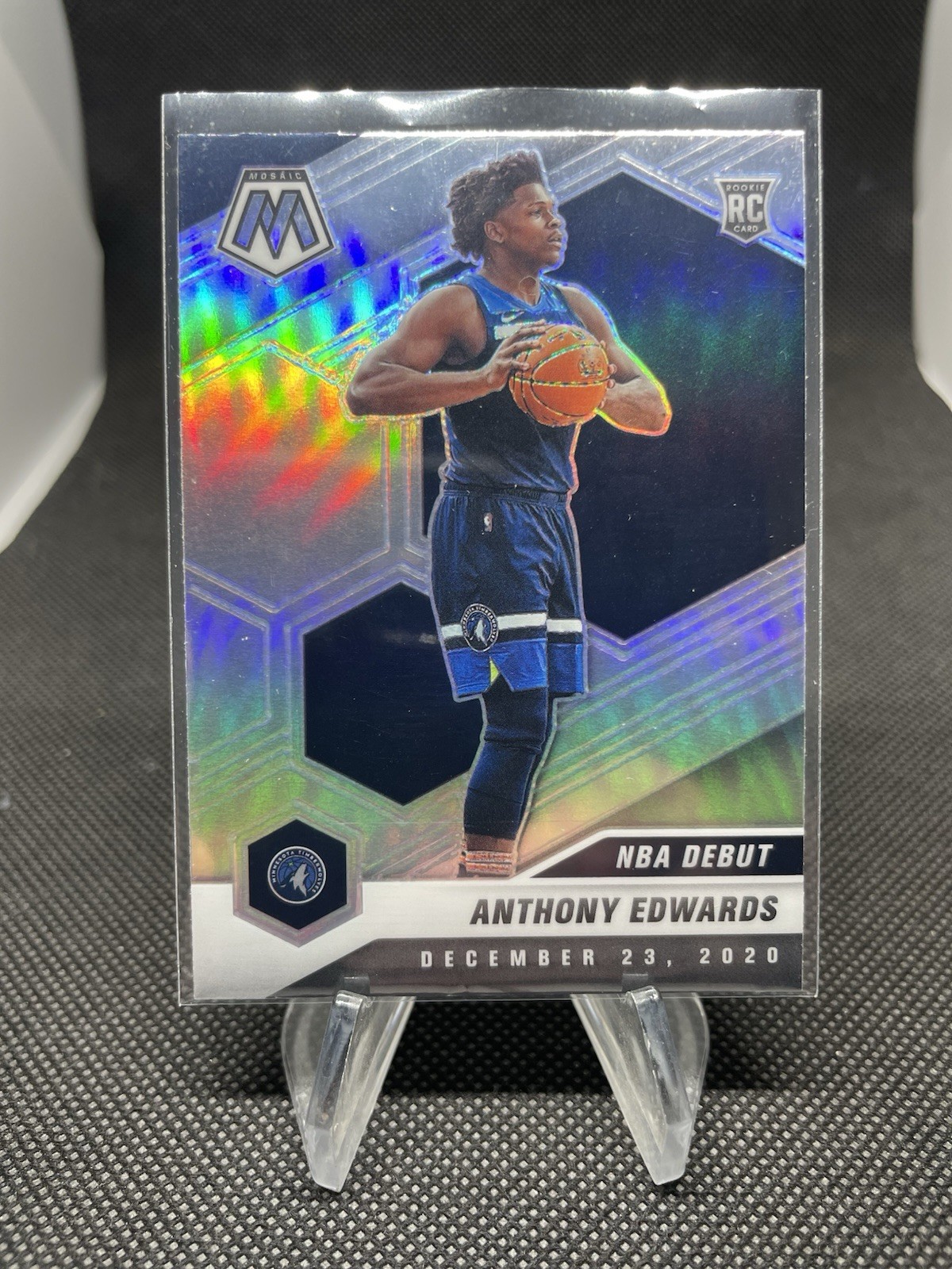 Anthony Edwards Rookie 2020-21 Panini Mosaic NBA Debut Silver Timberwolves