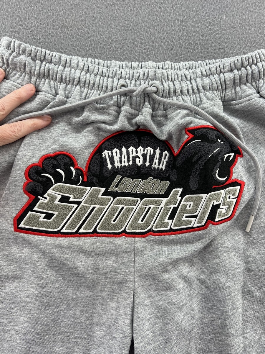 Trapstar London Shooters Shorts Mens Large Gray Embroidered