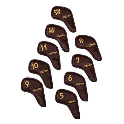 Honma Golf Iron Cover Set 9pcs PU Leather Brown for BERES 2S & 3S New