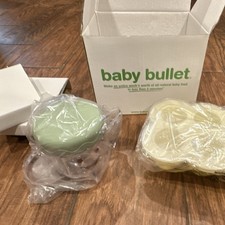 Baby Bullet BPA Free Storage Cups Tray Set Green Yellow Mixed Set