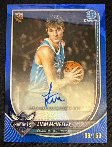 Topps 2025-26 Bowman Chrome Autographs Liam McNeeley RC Auto #BCA-LM /150