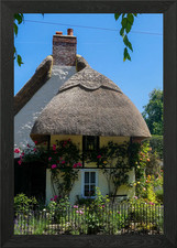 Poster arte da parete con cornice casetta inglese quadro stampa su tela