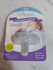 Nippii Freezable Pacifier for Baby Teething Relief 1 Count Pack of 1 , Clear