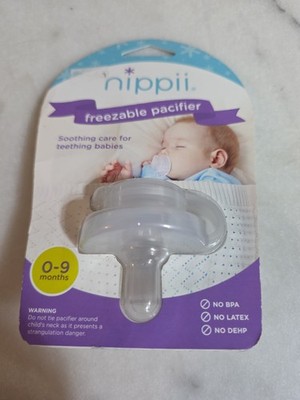 Nippii Freezable Pacifier for Baby Teething Relief 1 Count (Pack of 1), Clear