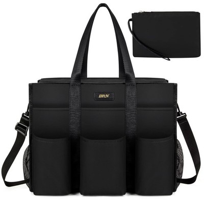 Utility Tote Bag with 24 Pockets, Large Teacher Tote for Women with Laptop Co...
