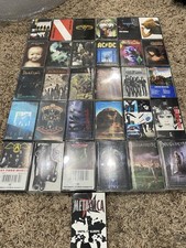 Lot of Cassette Tapes 80's - 90's Megadeth Van Halen AC/DC Black Crowes