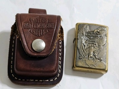 Zippo Harley Davidson Eagle Lighter Made In The USAA Refill!!