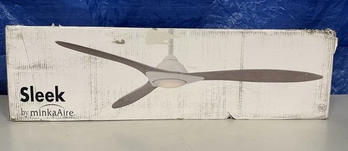 Minka Aire F868L-WHF Sleek 60" LED Indoor Flat White Smart Ceiling Fan + Remote - Picture 5 of 6