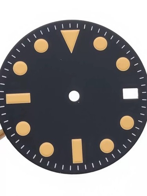 #ad 28.5mm Fine Black Metallic Luminous Watch Dial for N35 $19.99