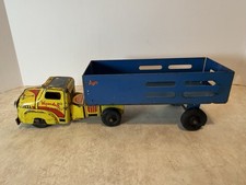 Vintage Wyandotte Pressed Steel Truck Cab and and Trailer