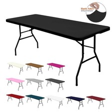 4/6/8FT Heavy Duty Plastic Folding Table Covers for Garden, Camping, Picnic& BBQ