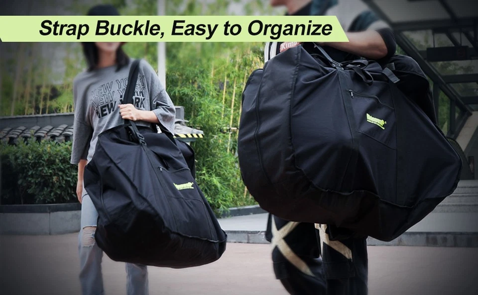 20" Folding Bike Travel Bag Bike Luggage Outdoors Thick Bicycle Transport Cover - Image 4 of 4