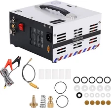 PCP Air Compressor 4500PSI External Converter DC12V and AC120V Manual Stop