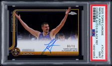 2025 Topps Chrome Nikola Jokic Black Refractor Auto /10 POP 3, No Higher Grade