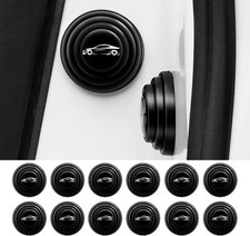Universal 12-Piece Car Door Shock Absorber and Soundproof Crash Pad, Black