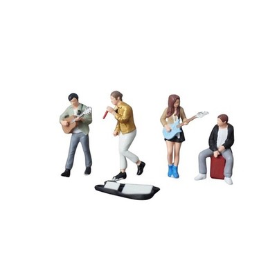 164 Scale Street Performance 5 Piece Set Miniature People Music DIY Scene