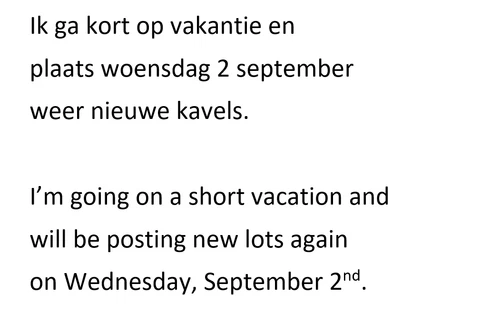 IK PLAATS WOENSDAG 2 SEPTEMBER NIEUWE KAVELS / I WILL BE POSTING NEW LOST 2 SEPT