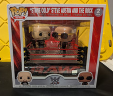 FUNKO POP ! STONE COLD STEVE AUSTIN AND THE ROCK 2 PACK POP WWE - New Unopened
