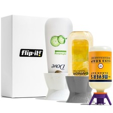 Flip-it Super Set Universal Bottle Emptying Kit - Maximize Every Drop with F...