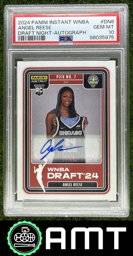 Angel Reese PSA 10 2024-25 Panini Instant WNBA Draft Night Auto Sky RC 5975