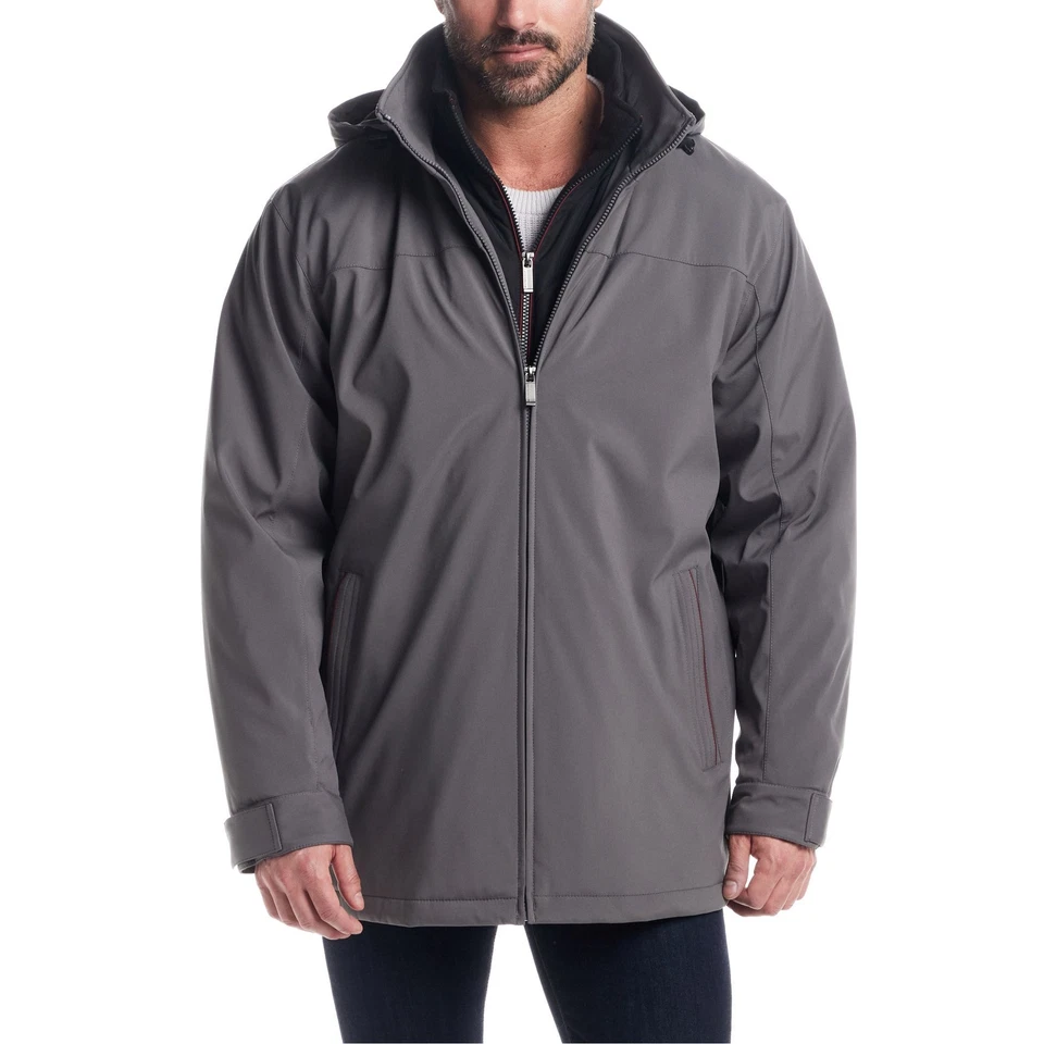 Chaqueta Ultratech resistente a la intemperie para hombre resistente al viento azul gris negro Foto 3 de 3