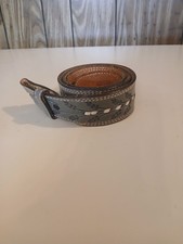 Men's tooled leather belt--43" long--no belt buckle