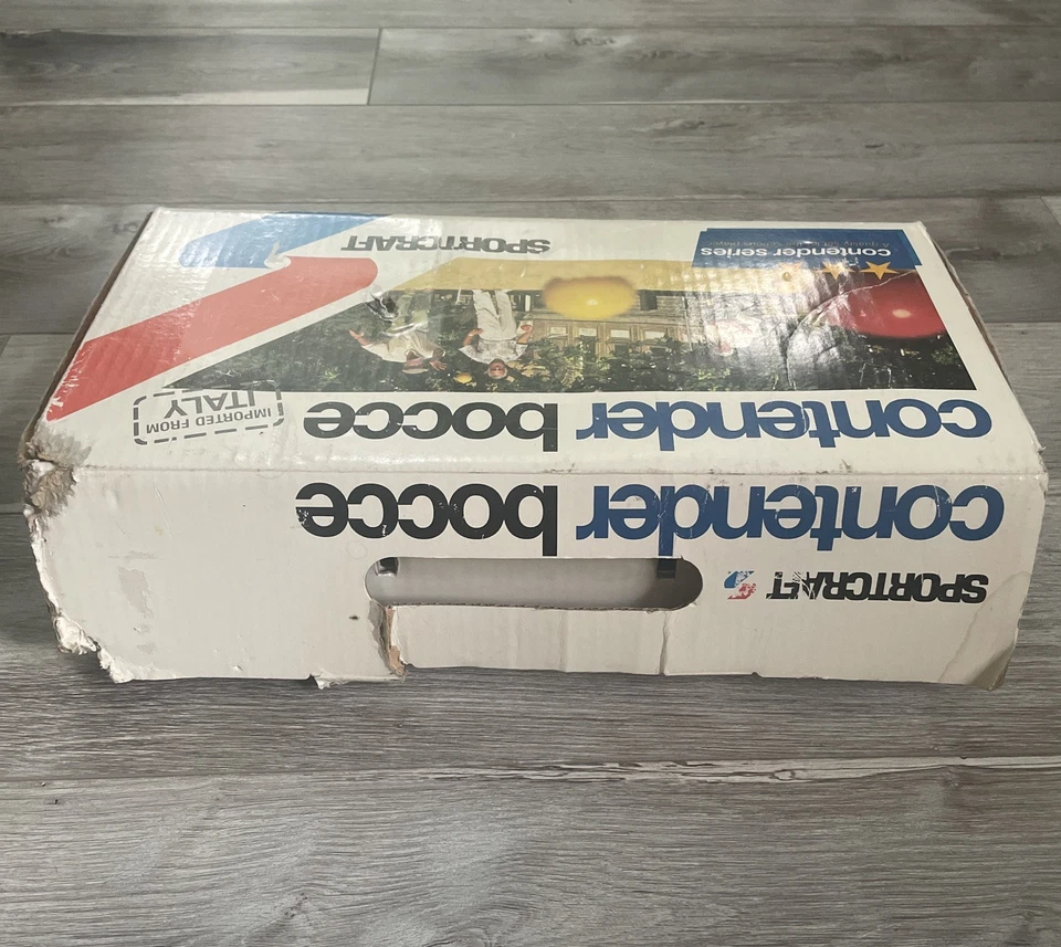 VTG Sportcraft Bocce Ball Set With Pallino Ball Original Box Made In Italy - Image 3 of 4