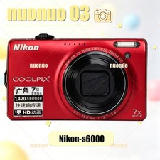 Excellent Nikon COOLPIX S6000 red 7x Zoom Compact Digital Camera English gift