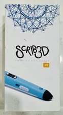 SCRIB3D P1 3D Printing Pen with Display - Includes 3D Pen, 3 Starter Colors of P