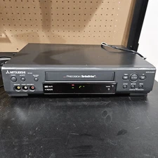 Mitsubishi Precision TurboDrive 4-Head VHS VCR Player Tested No Remote HS-U446 