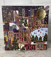 1000 Piece Galison Foil Puzzle - Sparkling City -Complete! Holiday Winter Jigsaw