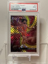2019 Panini Select Phenomenon Gold Prizm  /10 Coby White 17 PSA 9 MINT Rookie RC