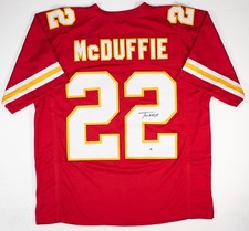 TRENT McDUFFIE Signed Kansas City Chiefs Custom XL Jersey (JSA Witness Certified