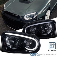 Blacksmoke Fits 2004-2005 Subaru Impreza Projector Headlights Led Strip 04-05
