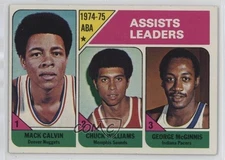 1975-76 Topps League Leaders Mack Calvin Chuck Williams George McGinnis #226 HOF