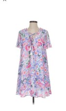 Show Me Your MuMu Kylie Floral Multicolor Lace Up Boho Mini Dress Size Small