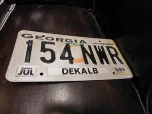 Georgia GA Expired License Plate Tag # 154 NWR Dekalb