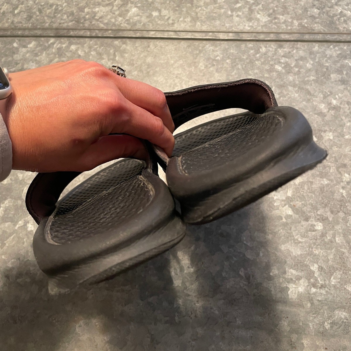 Stussy Nike Benassi Slide Sandal Mens 4 Black White DC5239-001 Streetwear 90s Nike Stussy x Nike Benassi DC5239-001 | eBay main image 3