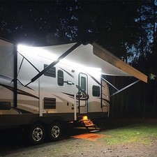RV Awning Lights 12V 16.4FT White Camping Awning Lights Motorhome Travel Trailer