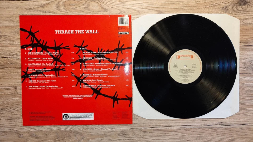 Thrash the Wall   12" Vinyl Compilation Roadrunner 1990 VG+++ - Bild 2 von 4