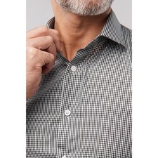 UNTUCKit Ripasso Performance Shirt Wrinkle-Free Men XL Slim fit Brown Mini check