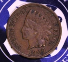 1909 Indian  cent  {{{1D04
