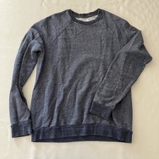 Everlane Sweatshirt M French Terry Heathered Navy Crewneck Cotton