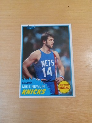 1981/82 Topps #80 East MIKE NEWLIN New Jersey Nets Basketball Card, Guard, (VG)