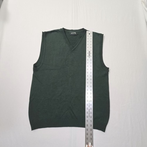 Maglione Vintage Uomo Gicos Gilet L Cacciatore Verde Morbido Golf Gear Casual Preppy - Foto 5 di 7