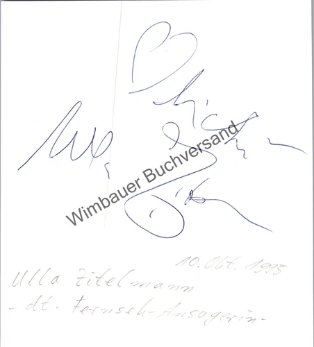Original Autogramm Ulla Zitelmann NDR /// Autogramm Autograph signiert signed si - Bild 1 von 2