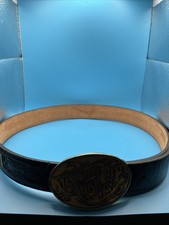 leather nocona belt size 38 With Nashville Vintage Buckle