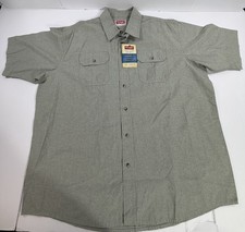 Wrangler Premium Quality Relaxed Fit Button Up Shirt XL Short Sleeve